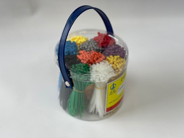 Assortiment kabelbinders diverse kleuren 10cm lang 
