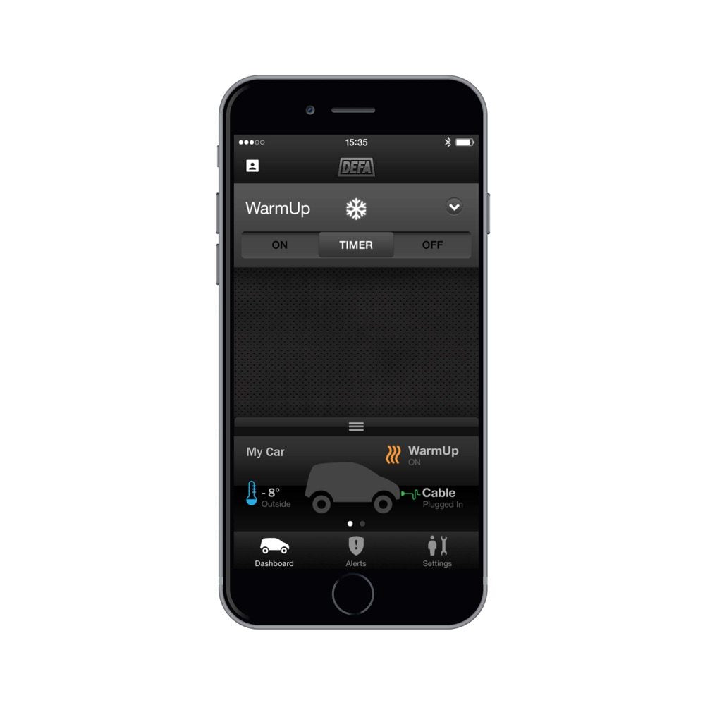 Defa Set 230V 1400 verwarming met lader en Bluetooth bediening 