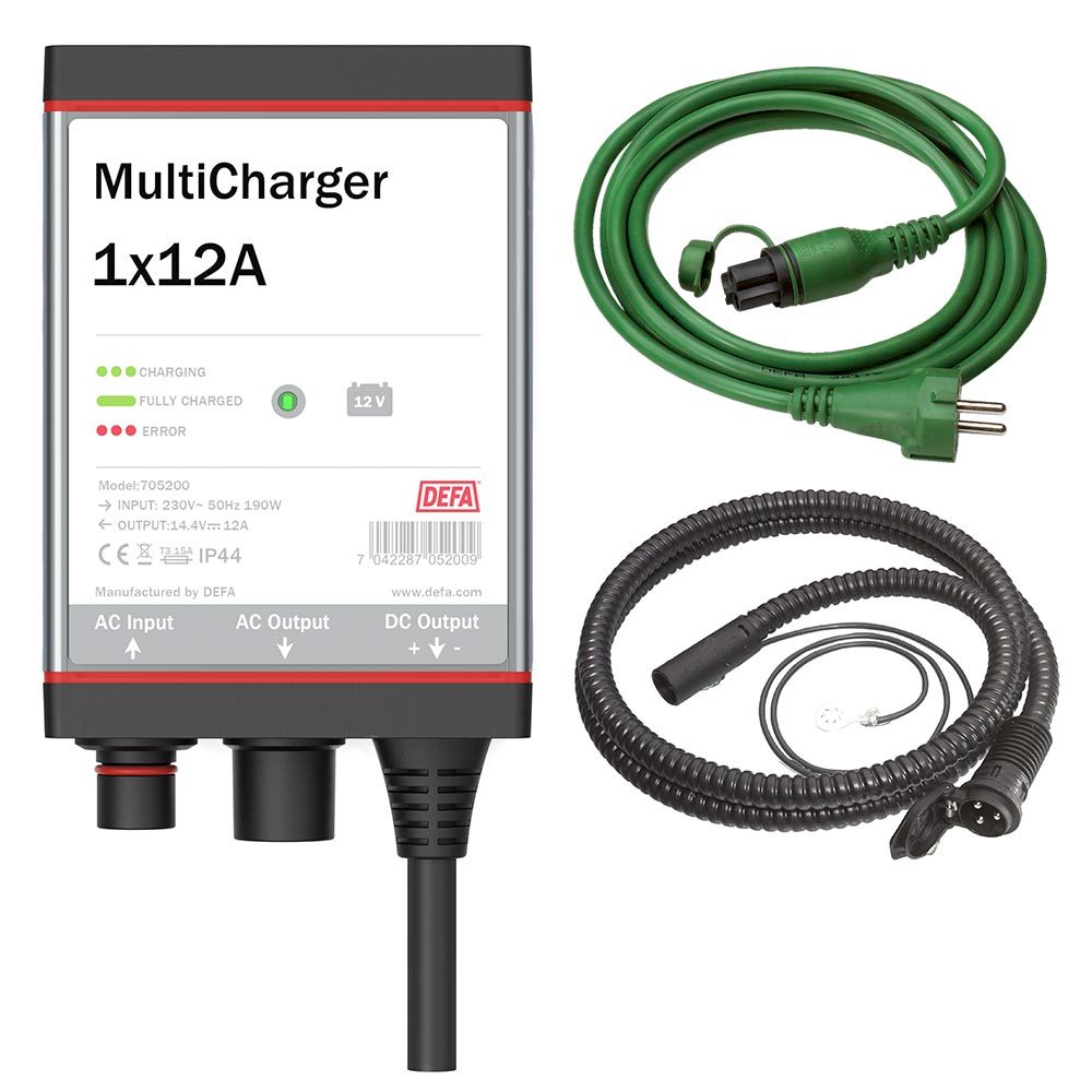 Defa Acculader set  1x 12A 12V