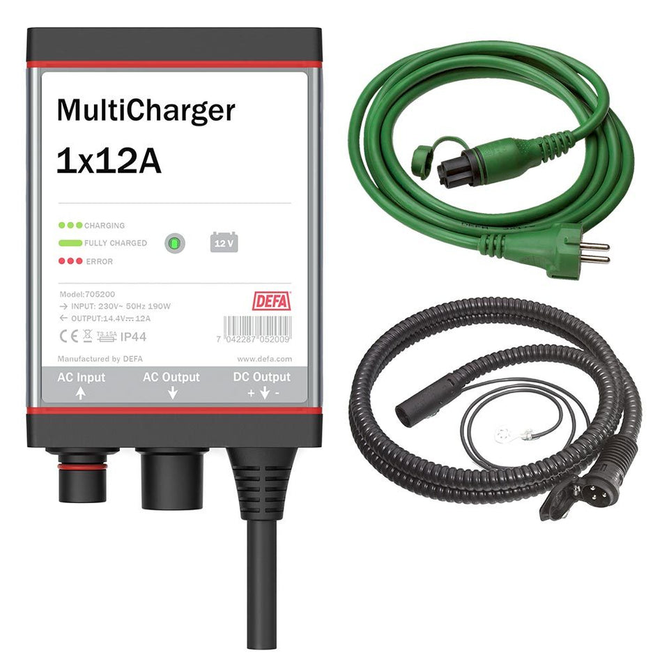 Defa Acculader set  1x 12A 12V