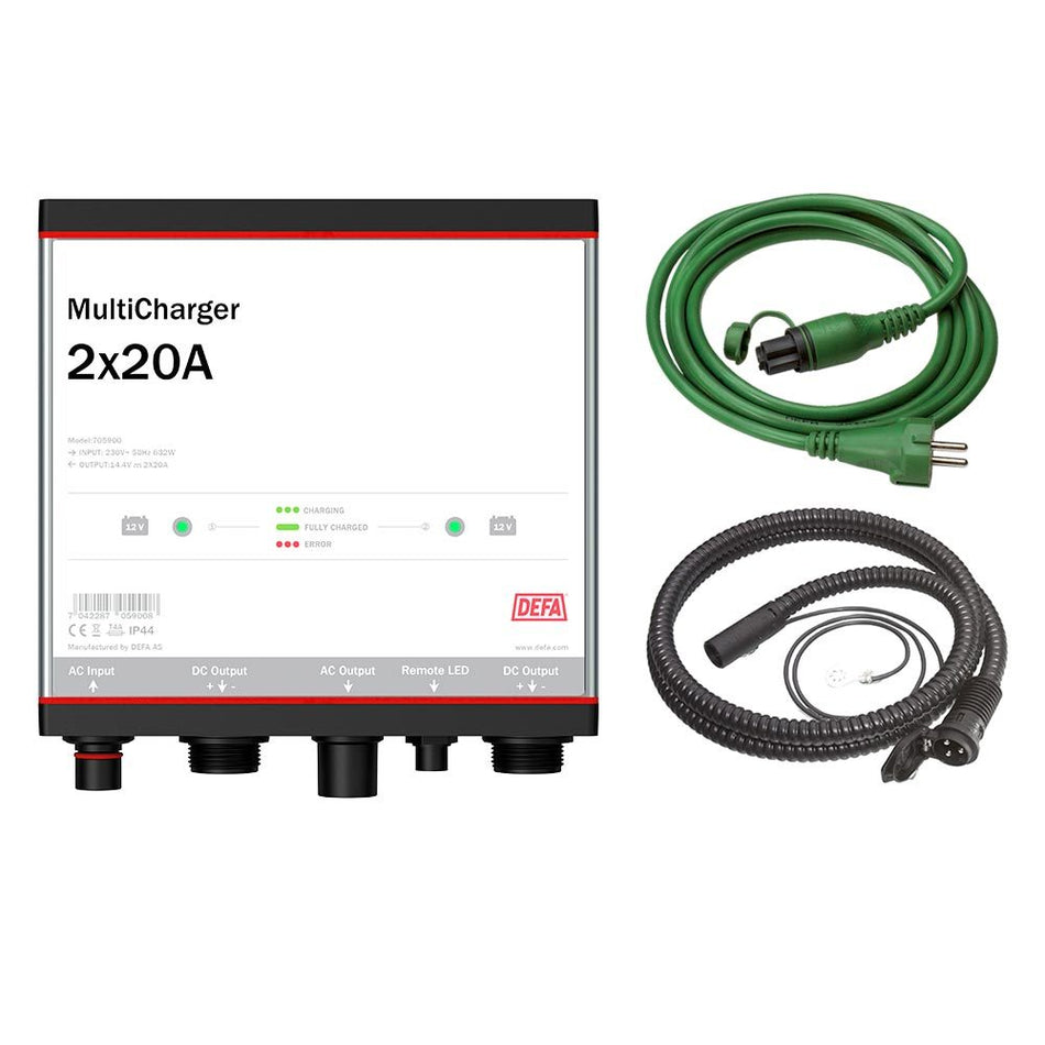Defa Acculaderset 2x 20A 