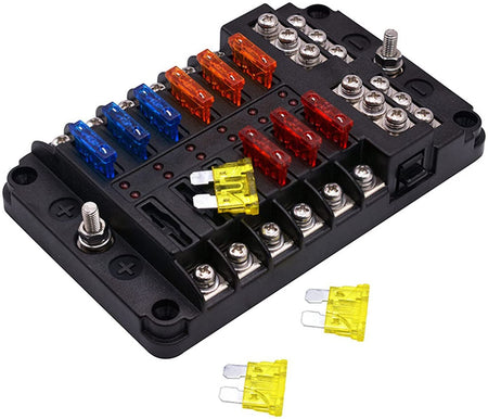 12 voudige zekeringhouder met LED controle