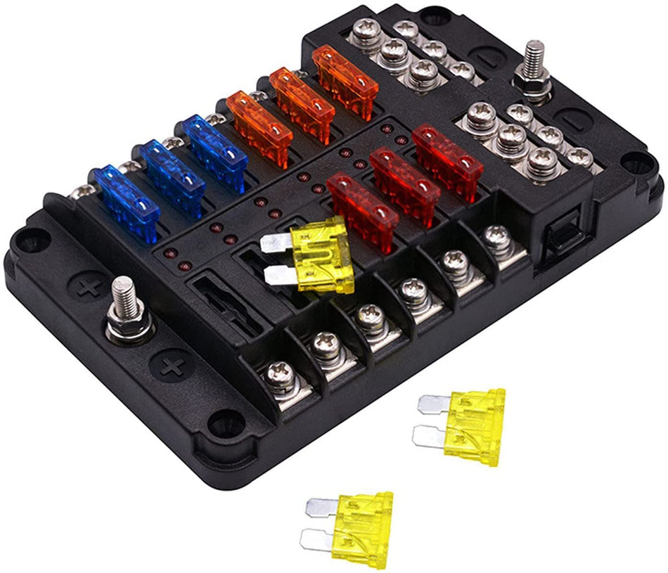 12 voudige zekeringhouder met LED controle
