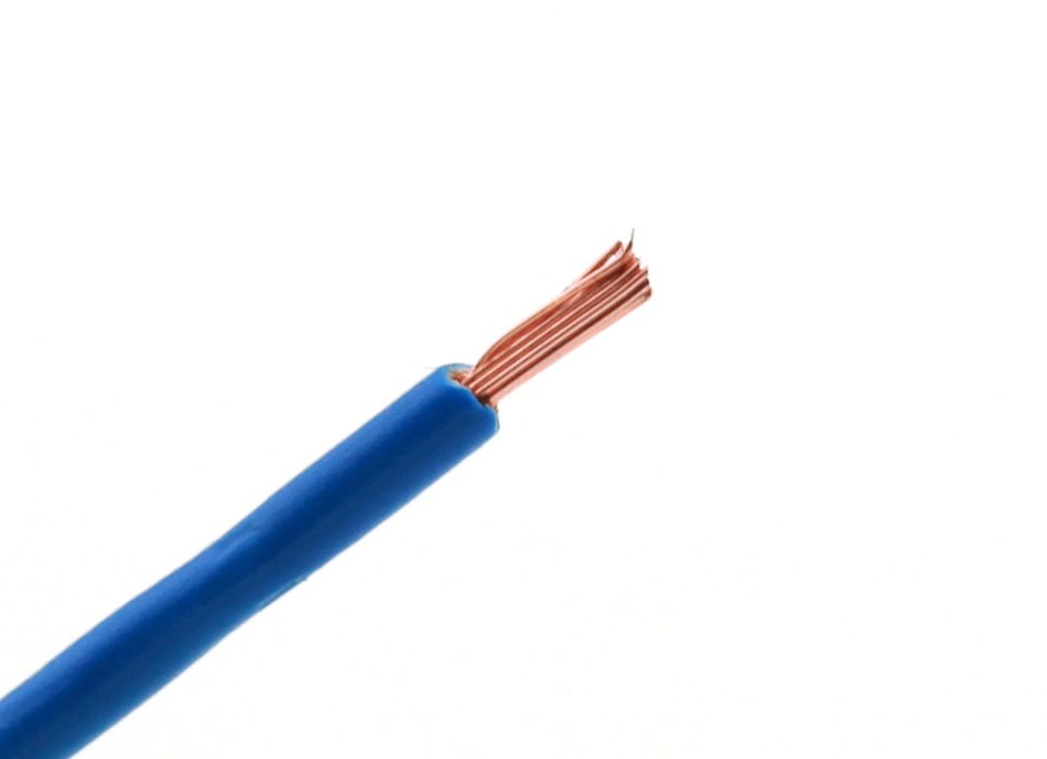 Kabel één aderig 0.5mm² Blauw á 1 Meter