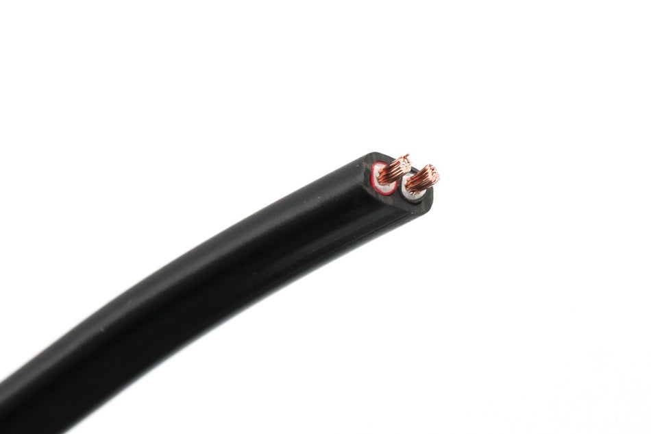 kabel 2x 1.00mm² plat rood/zwart