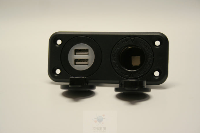 Inbouw USB stopcontact met 12V standaard stopcontact