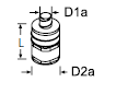 Luchtaanzuiggeluiddemper Ø23MM/52MM 120MM
