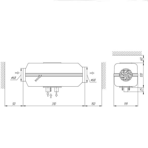 Autoterm Planar 2D`12 of 24V luchtkachel