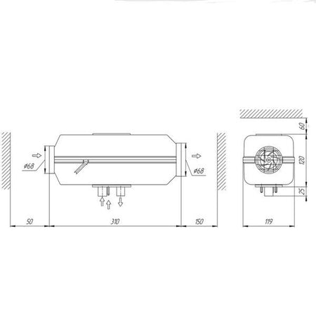 Autoterm Planar 2D`12 of 24V luchtkachel