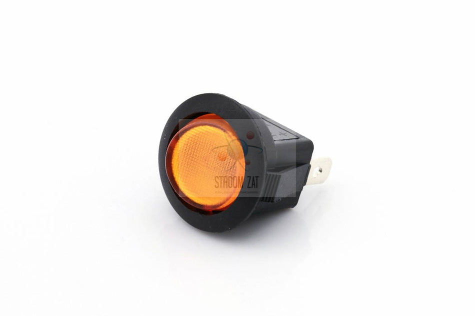 Mini tuimelschakelaar oranje 12V