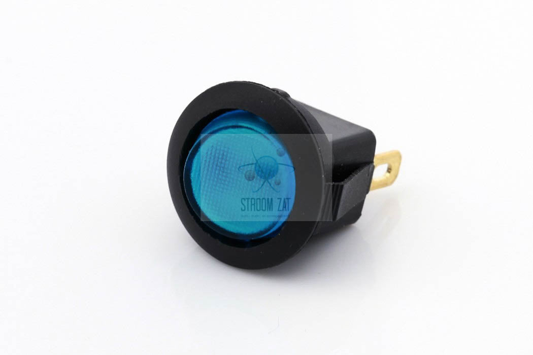 Mini tuimel schakelaar blauw 12V
