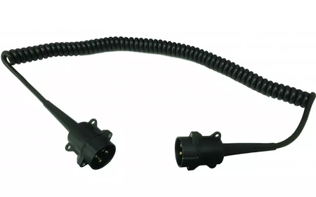 Spiraalkabel 2 x 4p stekker 3.0m