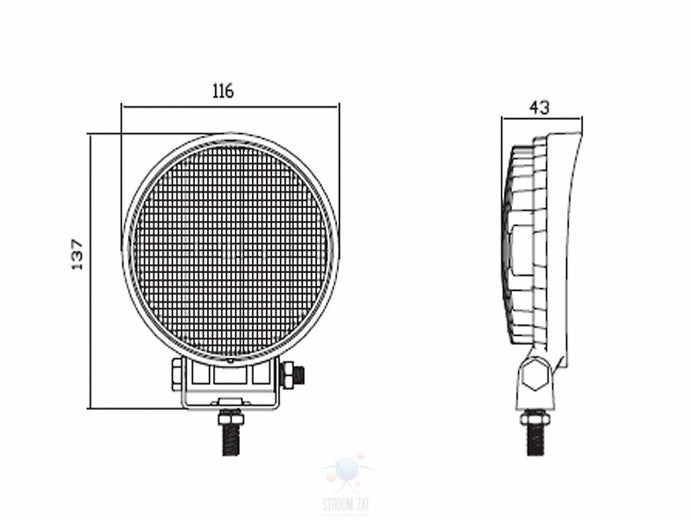 LED  Werklamp rond 1600LM 18W
