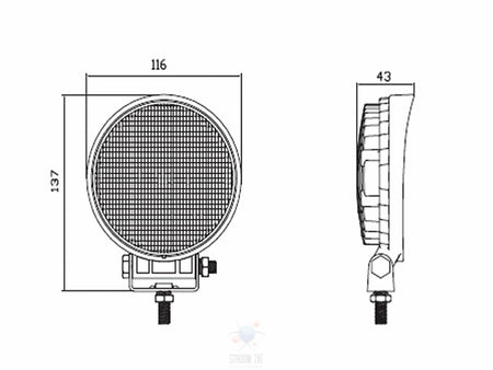 LED  Werklamp rond 1600LM 18W