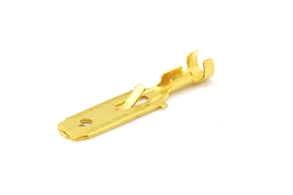 Kabelschoen ongeïsoleerd 0.5 -1.5mm² Vlaksteker messing 6.3x0.8mm á 100 stuks