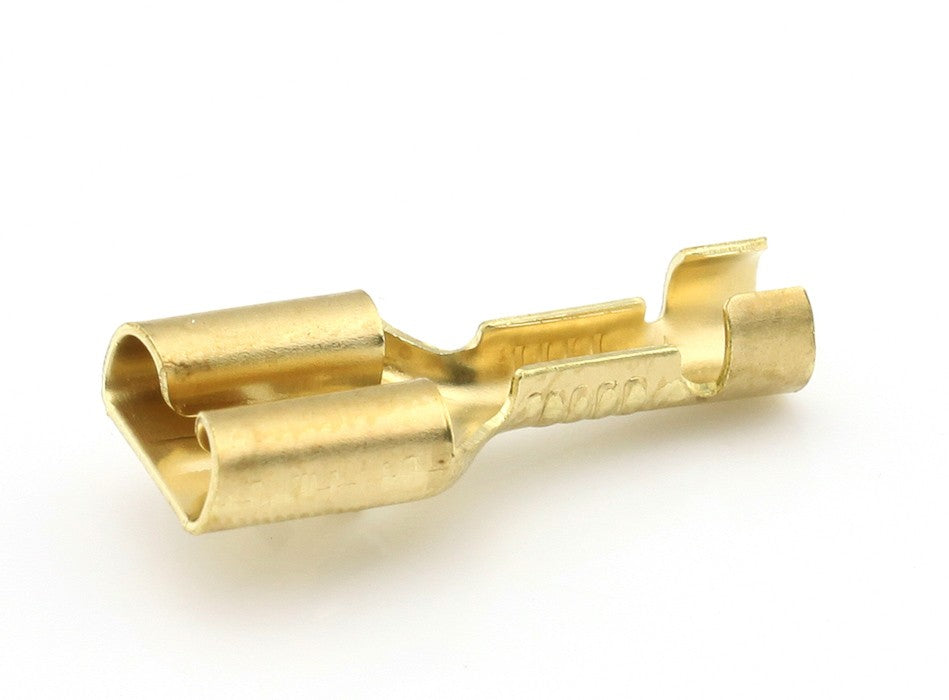 Kabelschoen ongeïsoleerd 0.5 -1.5mm² Vlakstekerhuls messing 6.3x0.8mm á 10 stuks