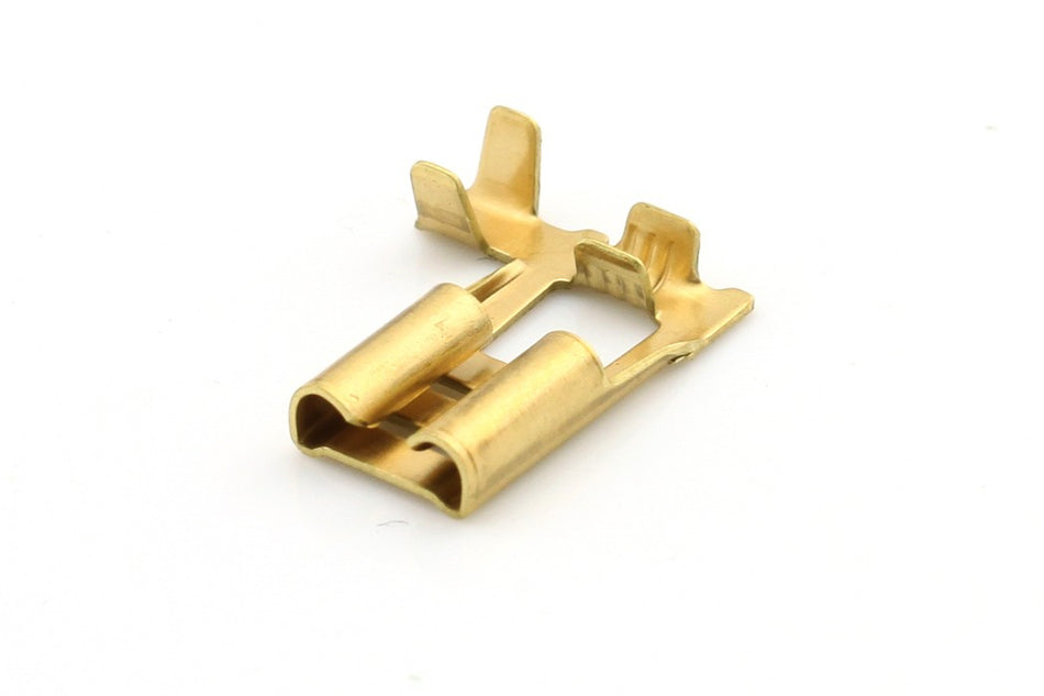 Kabelschoen ongeïsoleerd 0.5 -1.5mm² Vlakstekerhuls messing 6.3x0.8mm á 100 stuks