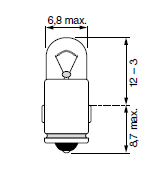Gloeilamp BA7S 12V 2W