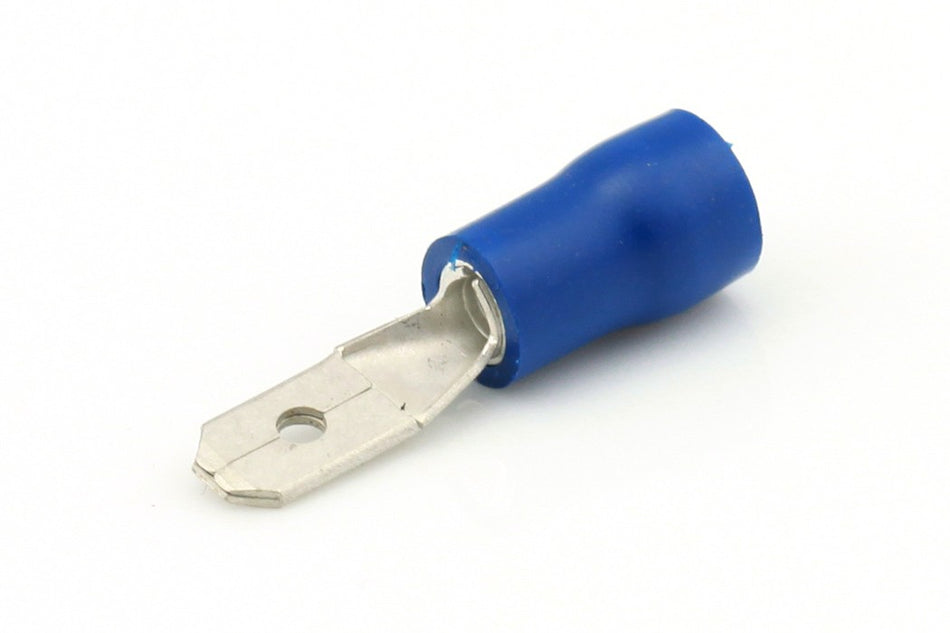 Kabelschoen blauw Vlaksteker 4.8mm á 100 stuks
