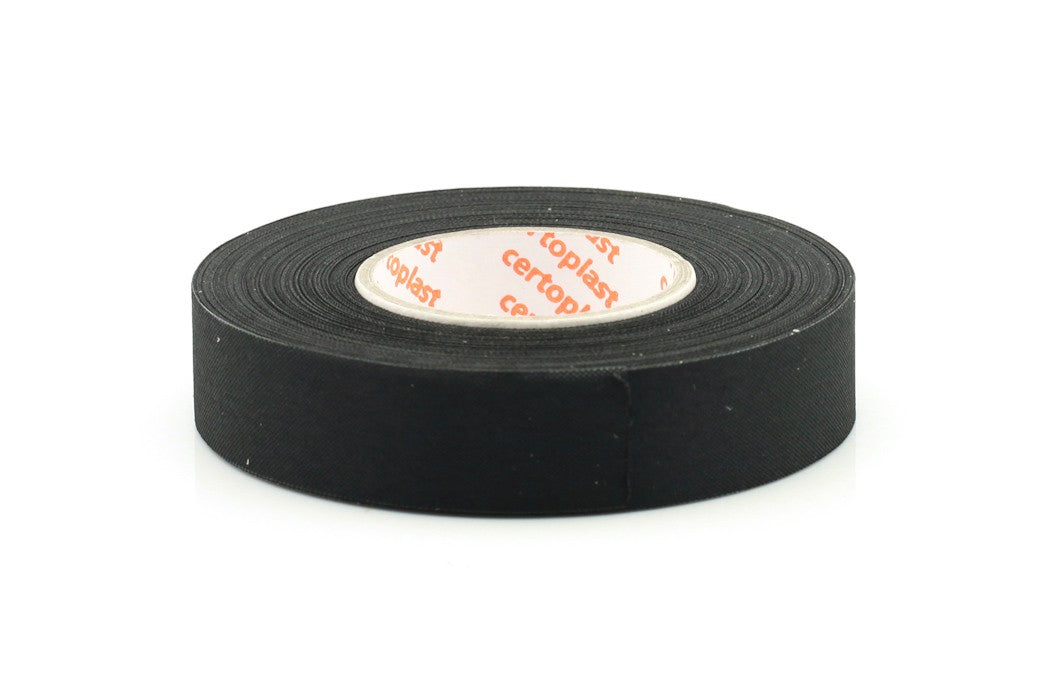 Tape Textiel isolatie met lijmlaag 19mm x 25m zwart
