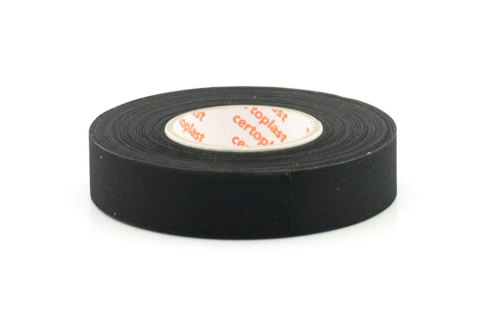 Tape Textiel isolatie met lijmlaag 19mm x 25m zwart
