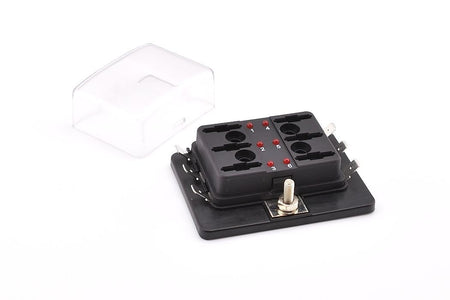 Zekeringenhouder met LED controle 4 , 6 en 10 voudig  