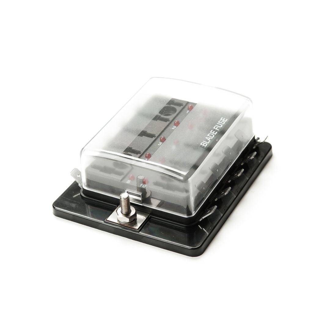 Zekeringenhouder met LED controle 4 , 6 en 10 voudig  