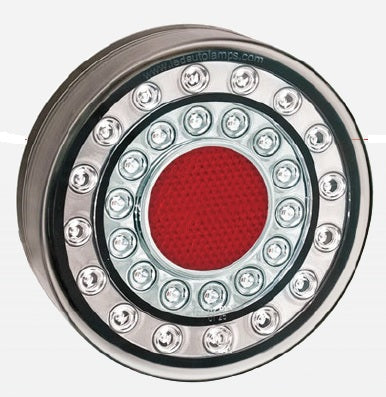 Led mistachterlicht unit Rond 125 x 40mm incl. ronde reflector maxilamp serie