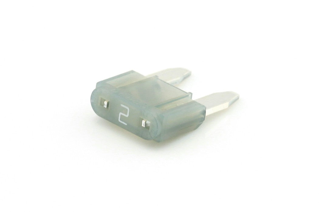 Steekzekering mini 2A grijs á 10 stuks