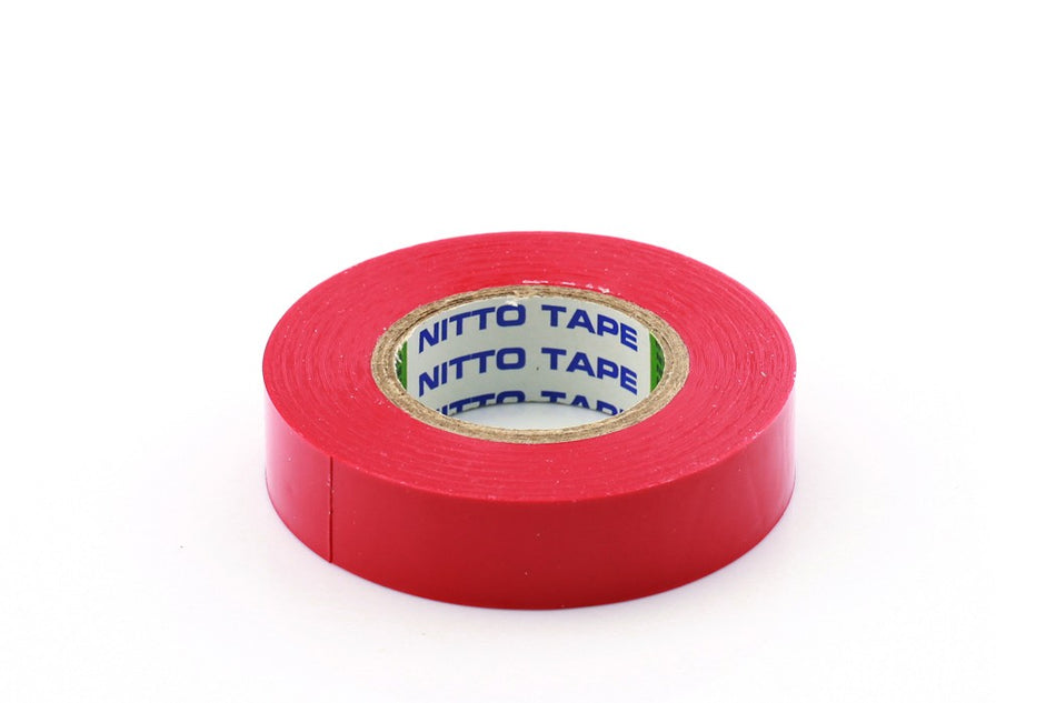 Tape PVC isolatie met lijmlaag 19mm x 25m rood á 10 stuks