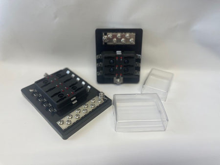 Zekeringenhouder rechthoek 6 , 10p LED controle