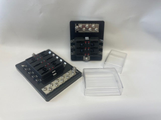 Zekeringenhouder rechthoek 6 , 10p LED controle