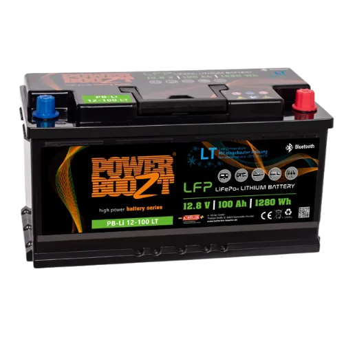 Powerboozt 100Ah LiFePo4 Accu Din maat verwarmt