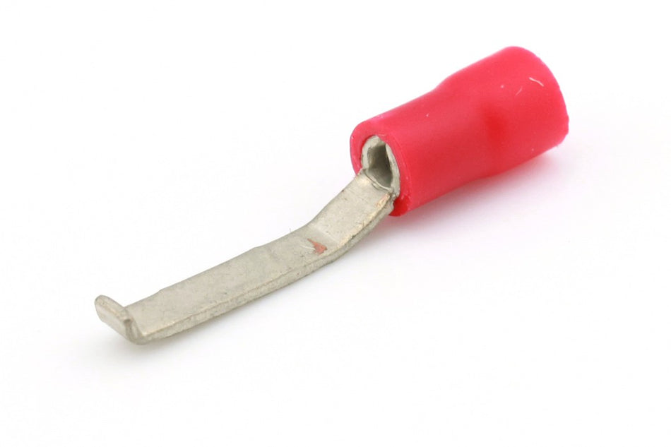 Kabelschoen rood Platte pensteker met Lip 3.0mm á 100 stuks