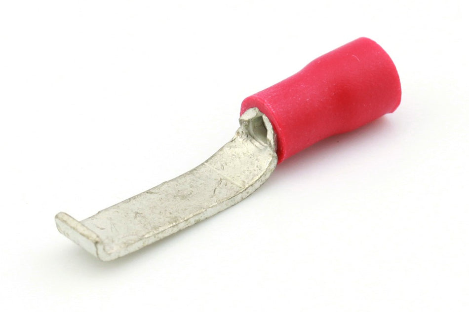 Kabelschoen rood Platte pensteker met Lip 4.6mm á 100 stuks