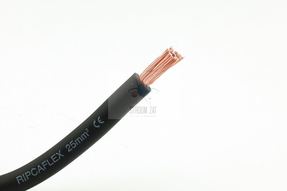 Accu kabel 25mm² soepel zwart