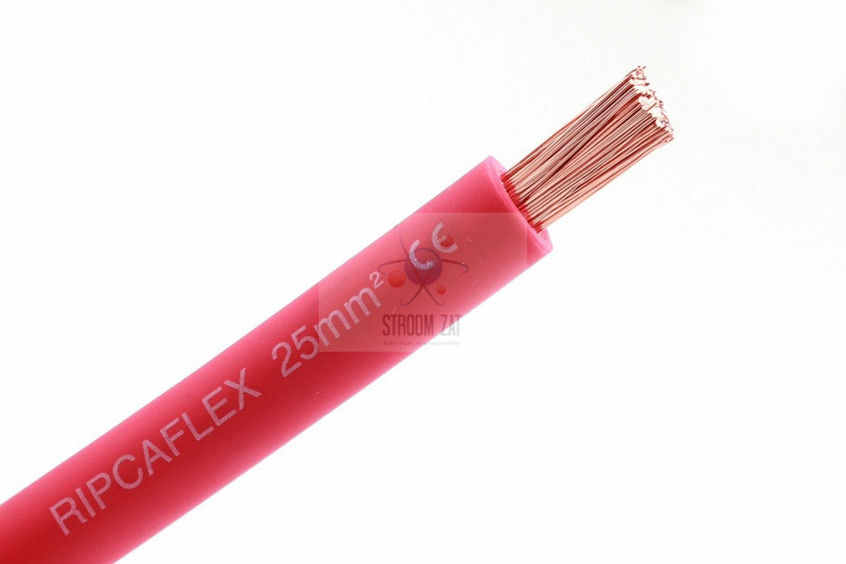 Accu kabel 25mm² soepel rood