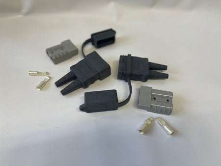 Rema / Anderson 2Polige stekker 50A met rubberhoes  