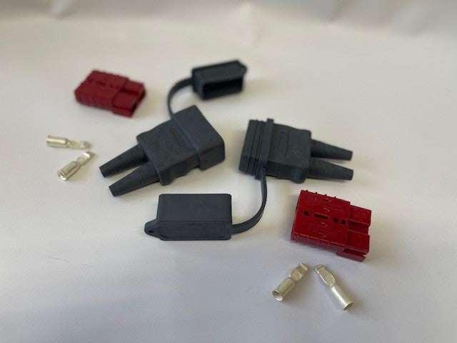 Rema / Anderson 2Polige stekker 50A met rubberhoes  