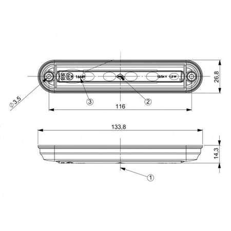 LED 3de remlicht compact 