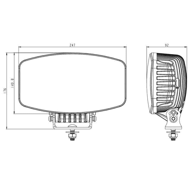 LED verstraler 10000 lumen zwart 