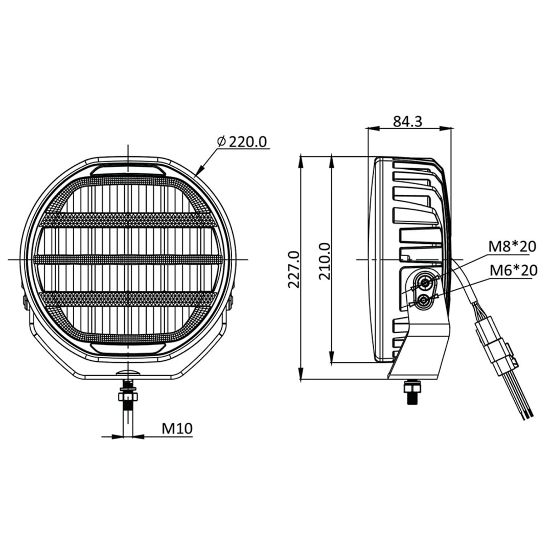 LED verstraler OZZ Zwart