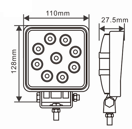 LED Werklamp SAE 1710 Lumen kunststof 