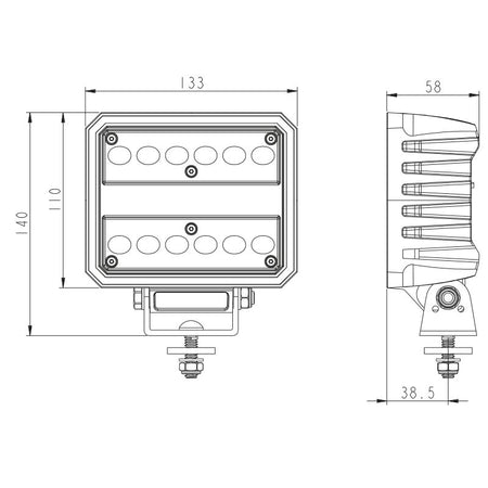 LED werklamp 6200lm breedstraler 