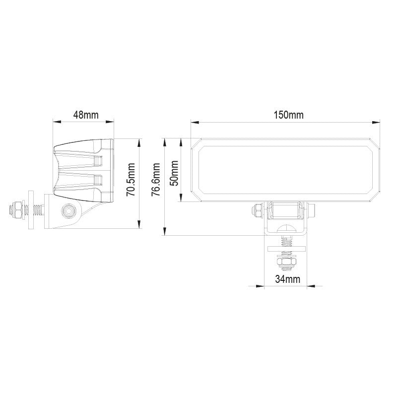 LED werklamp met R23 