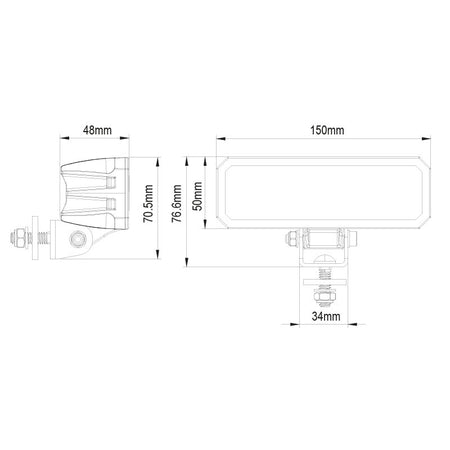 LED werklamp met R23 
