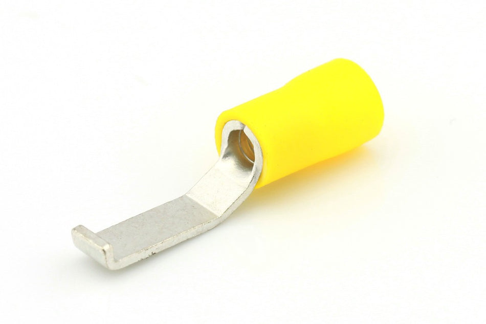 Kabelschoen geel Platte pensteker met lip 4.6mm á 50 stuks