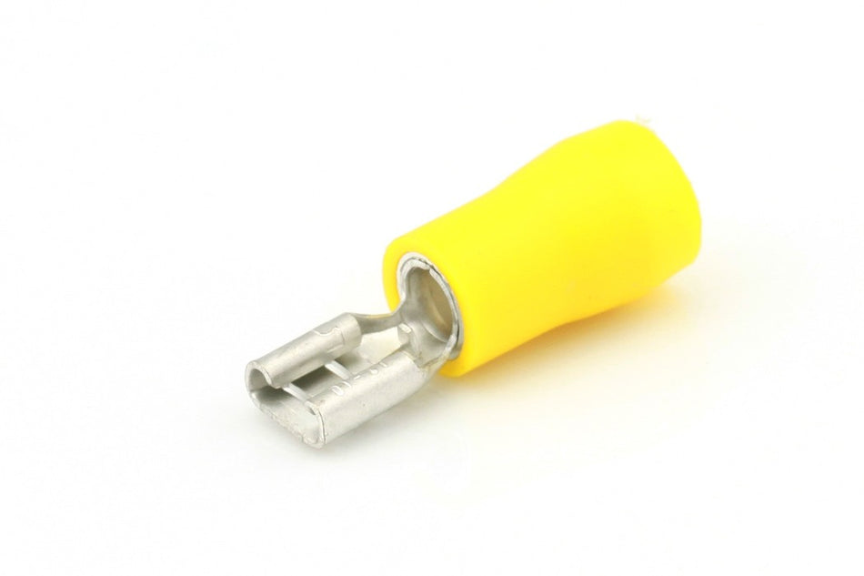 Kabelschoen geel Vlakstekerhuls 4.8x0.5mm á 100 stuks