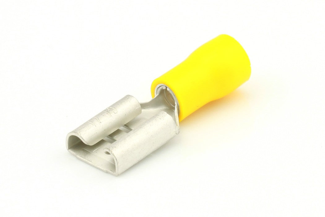 Kabelschoen geel Vlakstekerhuls 9.4x1.2mm á 10 stuks