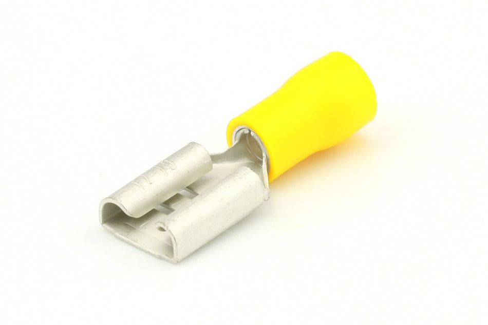 Kabelschoen geel Vlakstekerhuls 9.4x1.2mm á 10 stuks